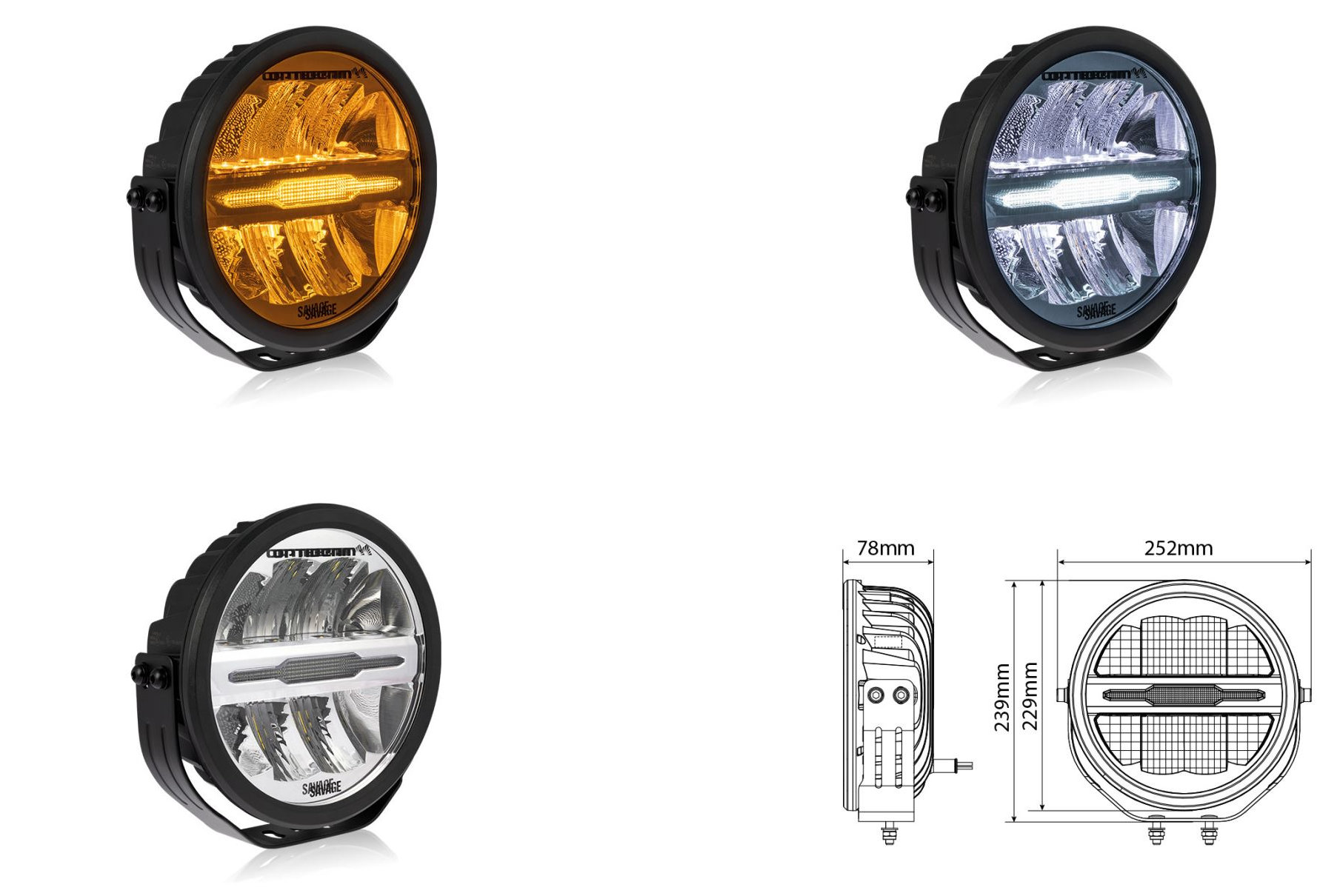 SAVAGE 9 LED, high beam 